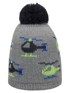 Doll dječji sivi helikopterski šešir s pompom Döll