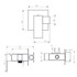 WEVER Slavina za bide PRO9B-02 ugradbena, crna