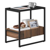 VASAGLE Bočni stolić, rustikalno smeđa