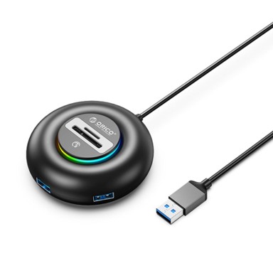 ORICO USB hub YXR5-U3, 3 x USB 3.0, čitač SD kartica, 0.3 m, crni
