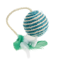 ANIONE Igračka za mačke lopta s perom 6 cm