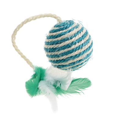 ANIONE Igračka za mačke lopta s perom 6 cm