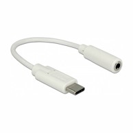 DELOCK Adapter audio USB Type-C na Jack 3,5 mm ženski stereo, duljina 14 cm, bijeli