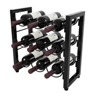 NORTHIX Metalni stalak za vino, 9 boca, tanki kompaktni dizajn