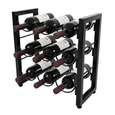 NORTHIX Metalni stalak za vino, 9 boca, tanki kompaktni dizajn