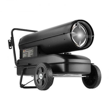 VEVOR Prijenosni grijač na prisilni zrak, 915 × 475 × 600 mm, crni