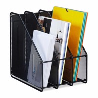 NORTHIX Metalni sakupljač časopisa A4, 3 pretinca, mrežasti