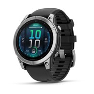 GARMIN Pametni sat Fenix E, 47 mm, AMOLED, multisport, srebrno/crni remen