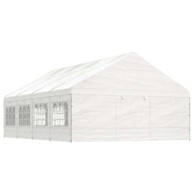 Sjenica s krovom 8,92 x 5,88 x 3,75 m polietilen, bijela