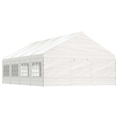 Sjenica s krovom 8,92 x 5,88 x 3,75 m polietilen, bijela