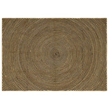 Tepih, dimenzije 200 × 290 cm, juta, prirodna i crna