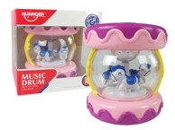 Interaktivni glazbeni bubanj s ružičastim vrtuljkom