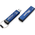 ISTORAGE USB memorijski pogon datAshur Pro, 32 GB, USB Tip-A 3.2 Gen 1, plavi