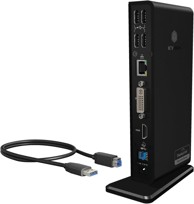 ICY BOX Priključna stanica IB-DK2241AC, 11 u 1, za laptop, 2 monitora, HDMI/DVI, 6 x USB 3.0, gigabitni Ethernet, audio, DisplayLink