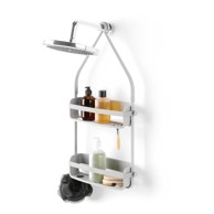 UMBRA Kupaonska polica Flex viseća plastična, siva