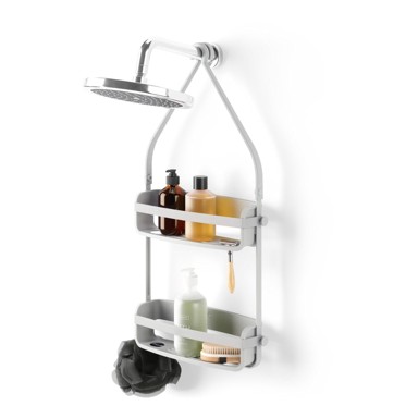 UMBRA Kupaonska polica Flex viseća plastična, siva