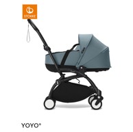 STOKKE Konstrukcija kolica Yoyo® black frame s newborn shell aqua 
