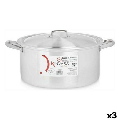 KINVARA Duboka tava s poklopcem, 100011, 12.5 l, 3 kom, srebrna