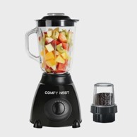 NORTHIX Comfy Nest CN-BLG15BLK: 2-u-1 stakleni blender i mlinac, 800 W s pulsirajućom funkcijom, crni