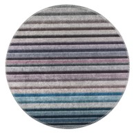 VITAUS Plavo-sivi perivi okrugli tepih ø 80 cm 