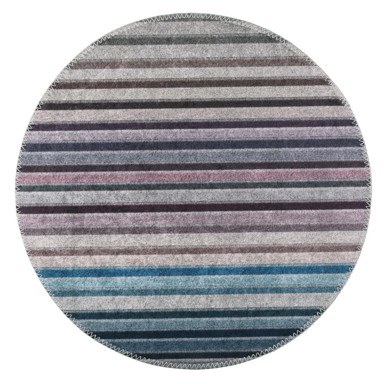 VITAUS Plavo-sivi perivi okrugli tepih ø 80 cm