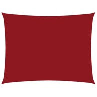Jedro za zaštitu od sunca od tkanine oxford pravokutno 6 x 7 m, crvena