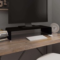 Stalak za TV, stakleni crni, 70x30x13 cm