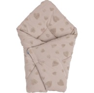 BUBABA BY FREEON Dekica s jastukom 65x65, srca, bež  