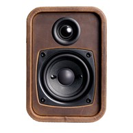 AUDIO PRO Zvučnik Mondial M.1, 2-way, 8 cm, regalni, koža, smeđa