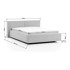 MEISE MÖBEL Tapecirani bračni krevet Cube 140x200 cm bez podnice, svijetlo sivi