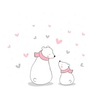 AMBIANCE Dječja zidna naljepnica Family Cubs 90x60 cm