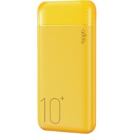 ADDA Powerbank prijenosni punjač Fusion, 10000mAh, Micro USB i Type-C ulazi, 2xUSB-A izlazi, 12W, žuti