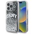 DKNY Liquid Glitter Arch Logo tvrda maskica za iPhone 16 Pro Max, crna