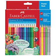 FABER-CASTELL Drvene boje 201540, GRIP 2001, 2 grafitne olovke uključene, 22 boje