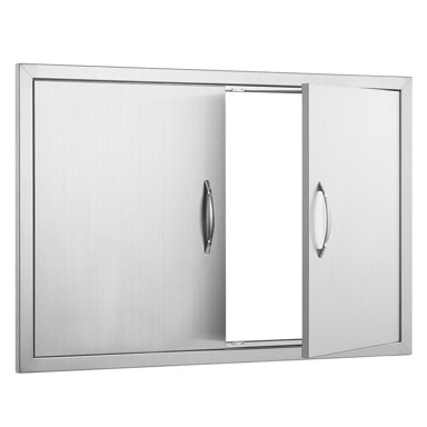 VEVOR Vrata za roštilj 889x610x45 mm nehrđajući čelik