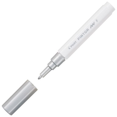 PILOT Marker SW-PT-F-S, Pintor, 1 mm, metalik srebrni