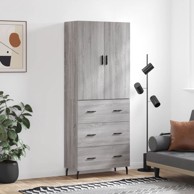 Visoka komoda siva sonome 69,5x34x180 cm od konstruiranog drva