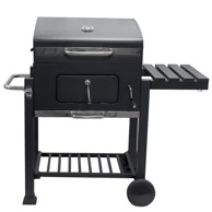 Roštilj na ugljen, kvadratni, s kotačina, 117.5 X 66 X 107.5 cm