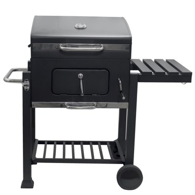 Roštilj na ugljen, kvadratni, s kotačina, 117.5 X 66 X 107.5 cm