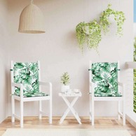 Jastuci za stolice 2 kom 100x50x3 cm, uzorak lišća