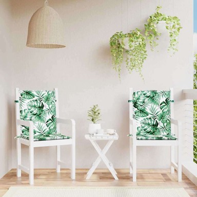 Jastuci za stolice 2 kom 100x50x3 cm, uzorak lišća