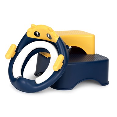 ECOTOYS Stepenice za WC za djecu, plavo-žute