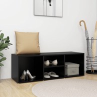 Klupa za spremanje obuće crna 105 x 35 x 35 cm od iverice