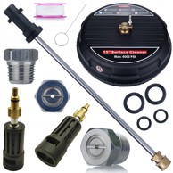 ROSFIX Set pribora za visokotlačni čistač, T-Racer + lance 34 cm + adapter, kompatibilno s Kärcher K2–K7