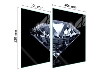 TMK Staklena zaštita za štednjak ili ploču za kuhanje 70x52, diamond