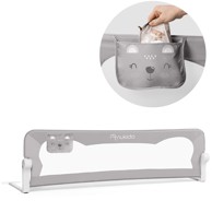 NUKIDO Sigurnosna ogradica za krevet, 180 x 42 x 35 cm, siva