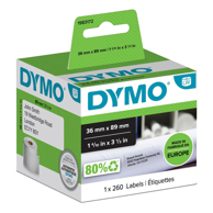 DYMO Traka LW 1983172, 89 mm x 36 mm, 260 kom, bijela