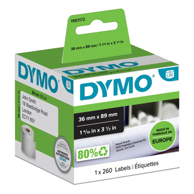 DYMO Traka LW 1983172, 89 mm x 36 mm, 260 kom, bijela
