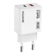ISNATCH GaN II mrežni punjač, USB i USB-C, 30 W