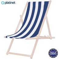 PLATINET PSW drvena ležaljka, prugasta, plavo-bijela